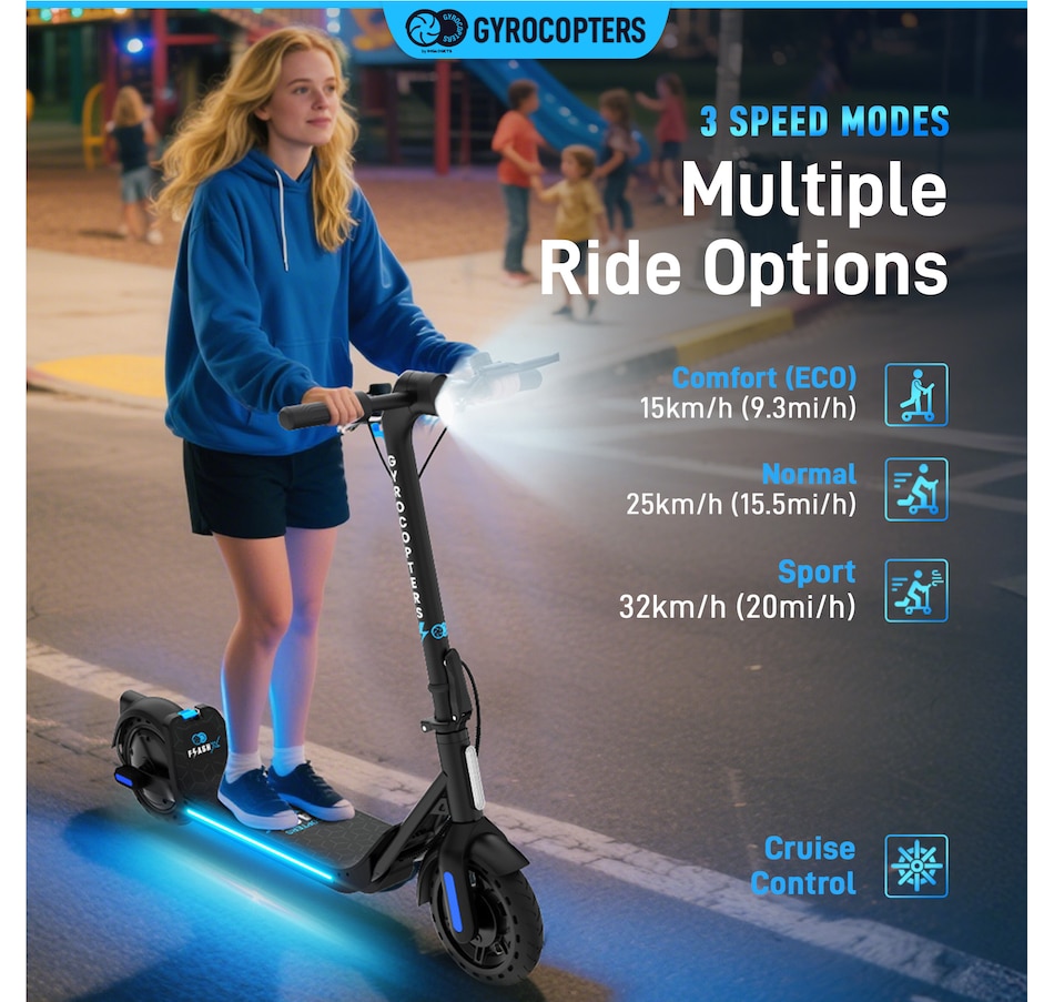 Image 907671_ALTMORE7.jpg, Product 907-671 / Price $399.99, Gyrocopters FlashX Electric Scooter | Powerful Rear Wheel Drive with 32 km/h Speed | 32 km Range from Gyrocopters on TSC.ca's Health & Fitness department