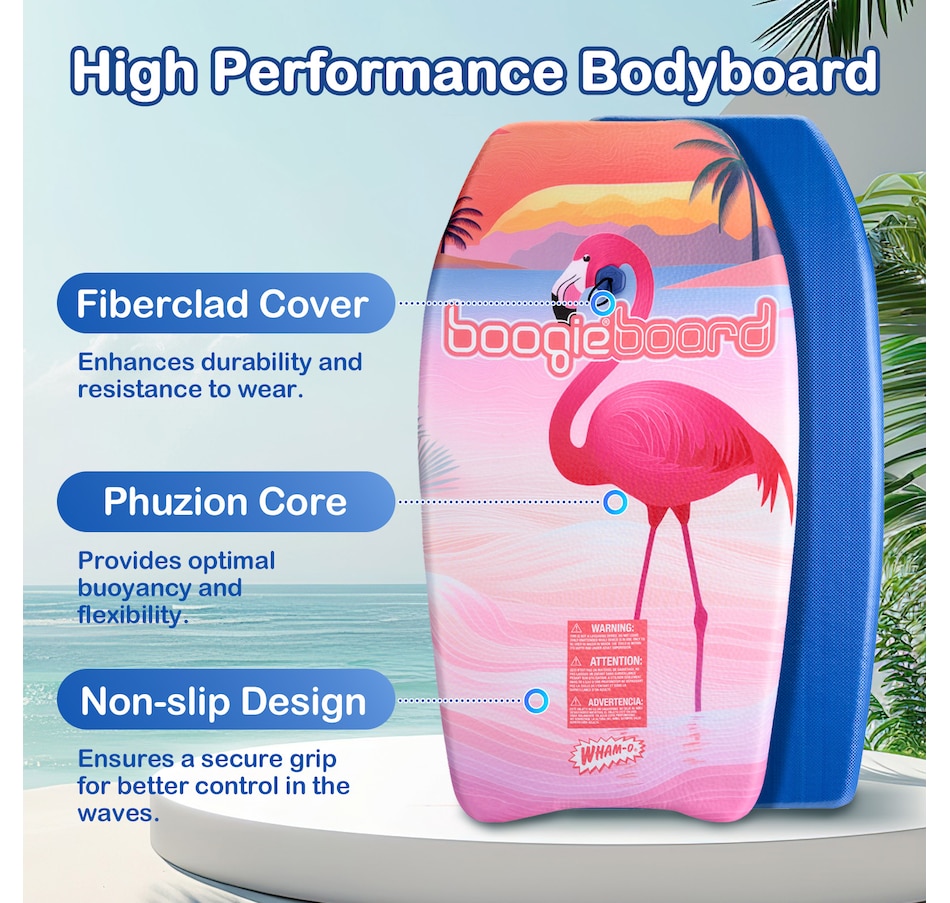 Image 907681_ALTMORE10.jpg, Product 907-681 / Price $89.99, Wham-O 2 Pack 33 Inch Boogie Board with Wrist Leash for Kids 8+ – Flamingo from Wham-O on TSC.ca's Health & Fitness department