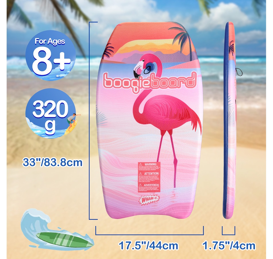 Image 907681_ALTMORE6.jpg, Product 907-681 / Price $89.99, Wham-O 2 Pack 33 Inch Boogie Board with Wrist Leash for Kids 8+ – Flamingo from Wham-O on TSC.ca's Health & Fitness department