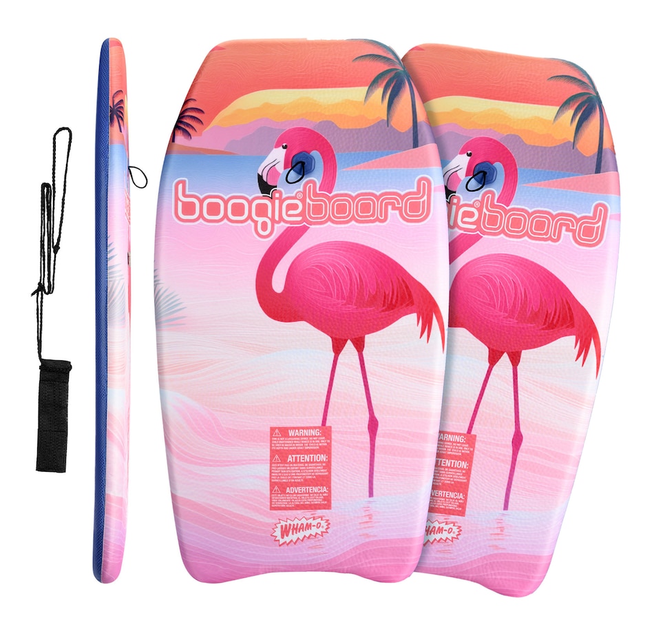 Image 907681_ST01.jpg, Product 907-681 / Price $89.99, Wham-O 2 Pack 33 Inch Boogie Board with Wrist Leash for Kids 8+ – Flamingo from Wham-O on TSC.ca's Health & Fitness department