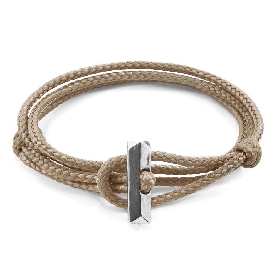 Image 907887.jpg, Product 907-887 / Price $413.06, Sand Brown Oxford Silver and Rope Bracelet from Avera Group on TSC.ca's Jewellery department