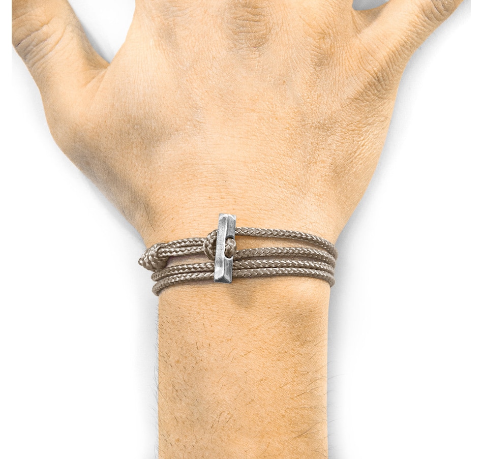 Image 907887_ALTMORE1.jpg, Product 907-887 / Price $413.06, Sand Brown Oxford Silver and Rope Bracelet from Avera Group on TSC.ca's Jewellery department