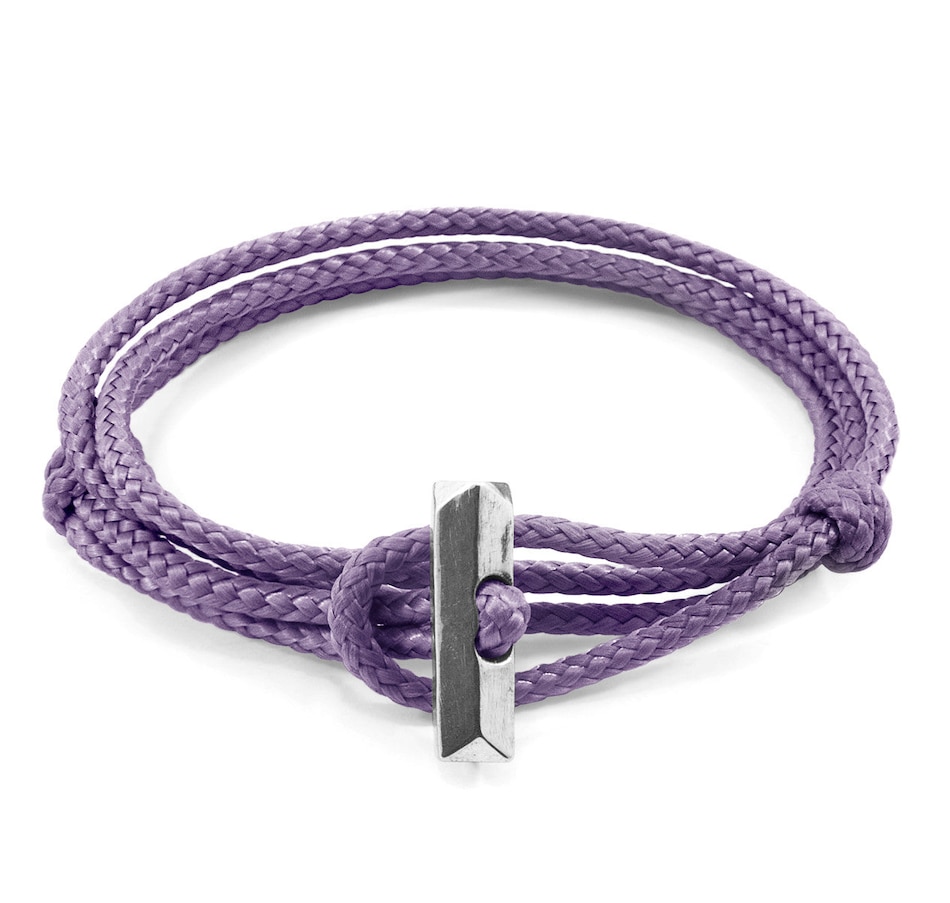 Image 907914.jpg, Product 907-914 / Price $413.06, Lilac Purple Oxford Silver and Rope Bracelet from Avera Group on TSC.ca's Jewellery department