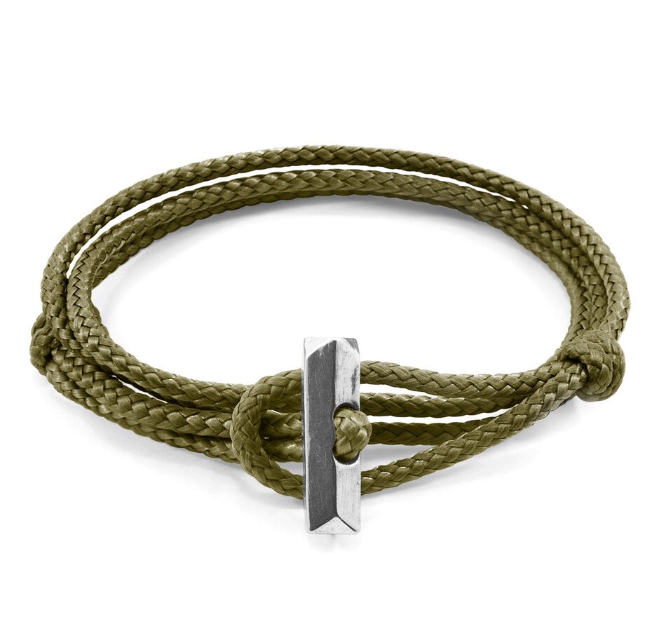 Image 907967.jpg, Product 907-967 / Price $413.06, Khaki Green Oxford Silver and Rope Bracelet from Avera Group on TSC.ca's Jewellery department