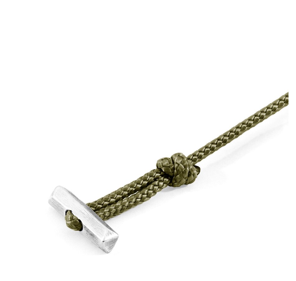 Image 907967_ALTMORE1.jpg, Product 907-967 / Price $413.06, Khaki Green Oxford Silver and Rope Bracelet from Avera Group on TSC.ca's Jewellery department