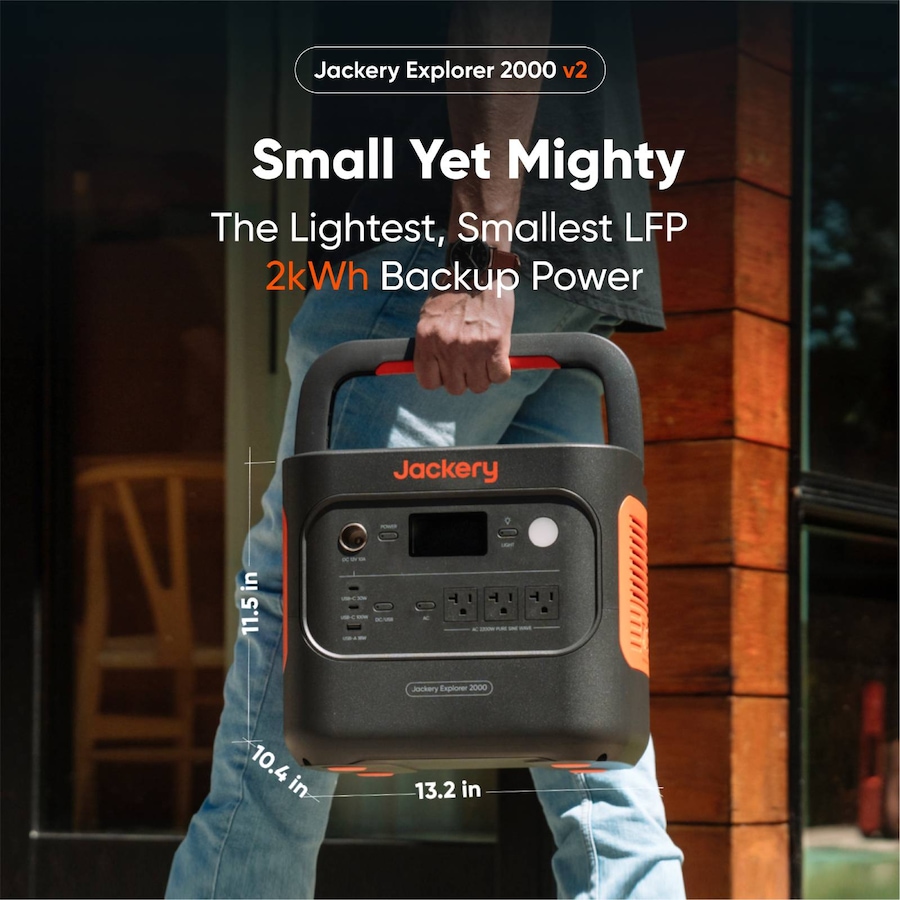 Image 907991_ALTMORE1.jpg, Product 907-991 / Price $1,229.00, Jackery Explorer 2000 v2 Portable Power Station 2042Wh capacity and 2200W output from Jackery on TSC.ca's Electronics department