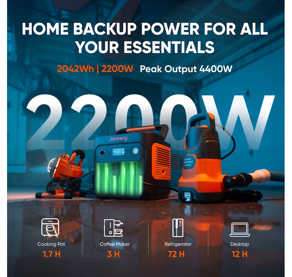 Image 907992_ALTMORE2.jpg, Product 907-992 / Price $3,649.00, Jackery Explorer 2000 v2 Portable Power Station with 200W Solar Panel from Jackery on TSC.ca's Electronics department