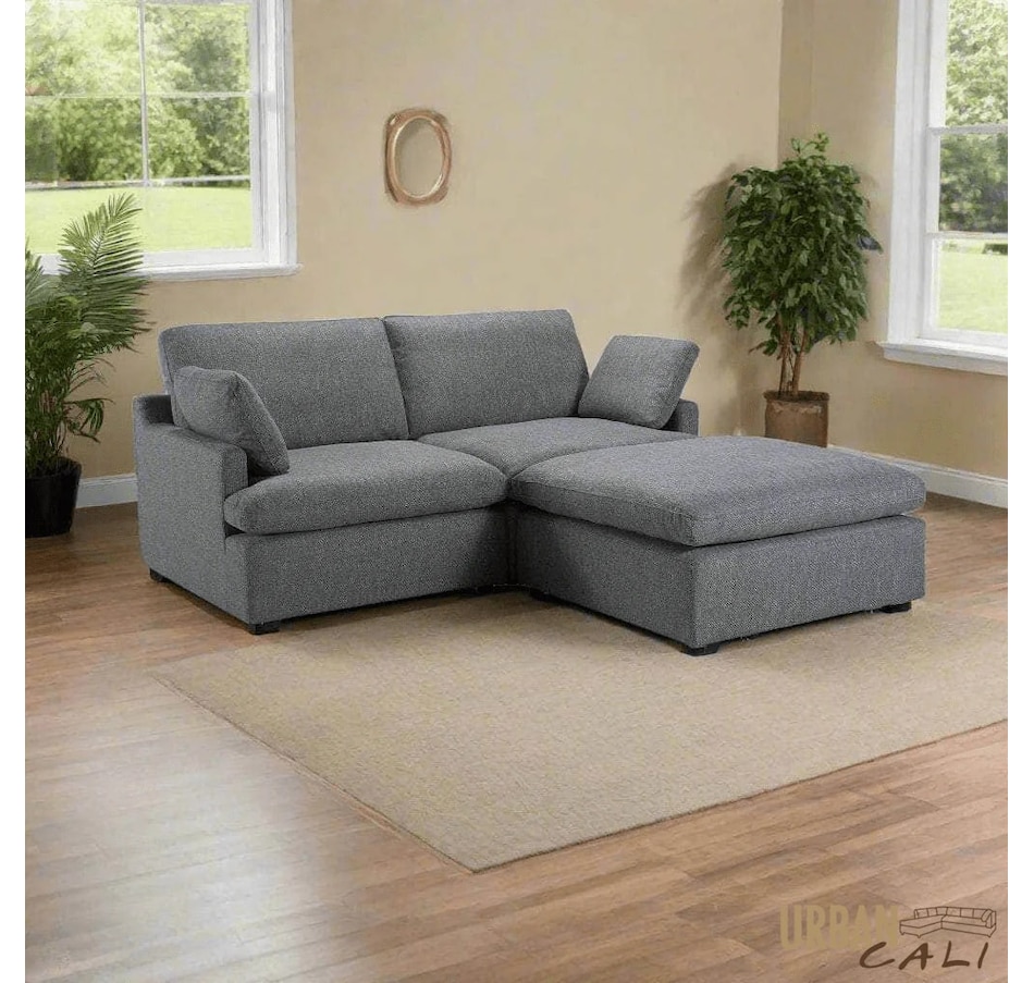 Image 908018_ST01.jpg, Product 908-018 / Price $2,179.99, Urban Cali Long Beach Small Modular Sectional Sofa with Ottoman from Urban Cali on TSC.ca's Home & Garden department