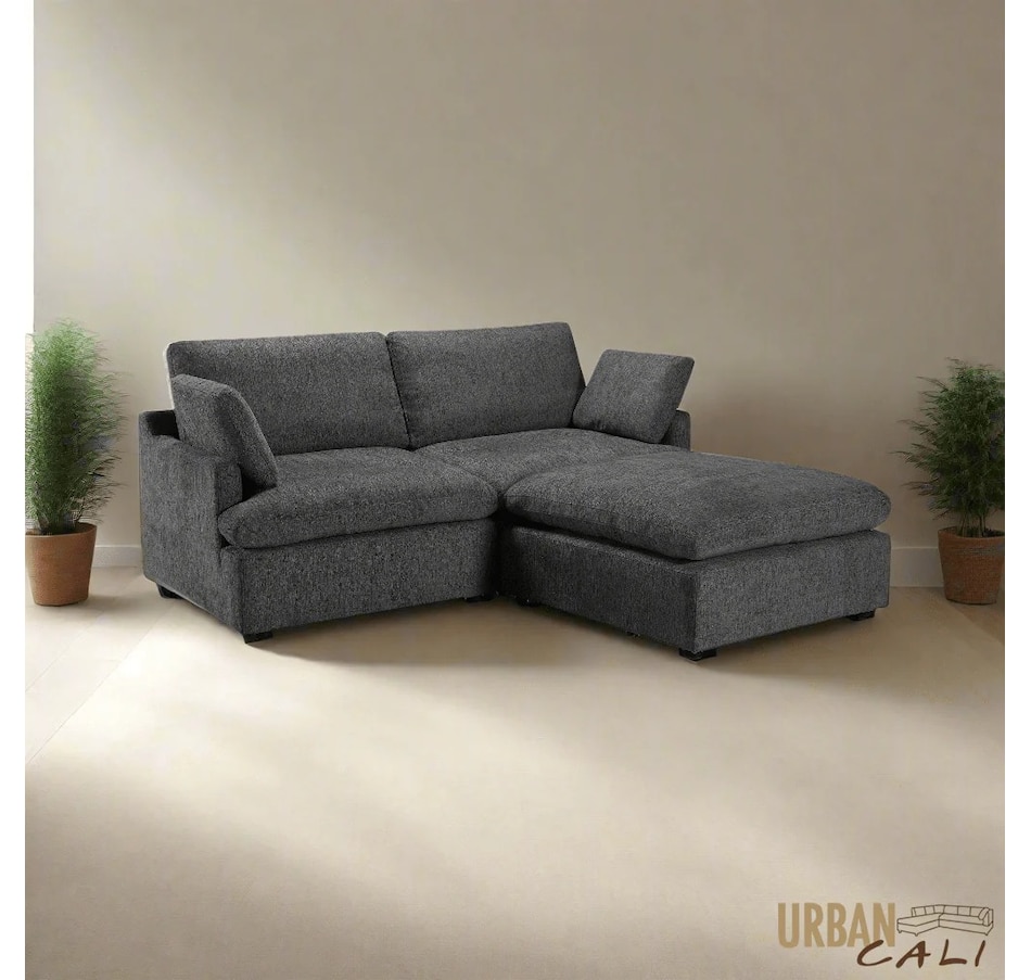 Image 908018_ST02.jpg, Product 908-018 / Price $2,179.99, Urban Cali Long Beach Small Modular Sectional Sofa with Ottoman from Urban Cali on TSC.ca's Home & Garden department