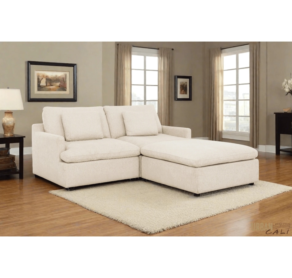Image 908018_ST03.jpg, Product 908-018 / Price $2,179.99, Urban Cali Long Beach Small Modular Sectional Sofa with Ottoman from Urban Cali on TSC.ca's Home & Garden department