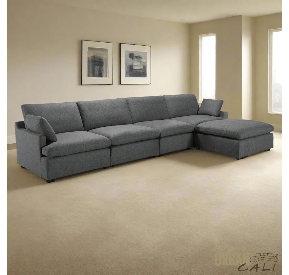 Image 908026_ST01.jpg, Product 908-026 / Price $3,359.99, Urban Cali Long Beach Large Modular Sectional Sofa with Ottoman from Urban Cali on TSC.ca's Home & Garden department