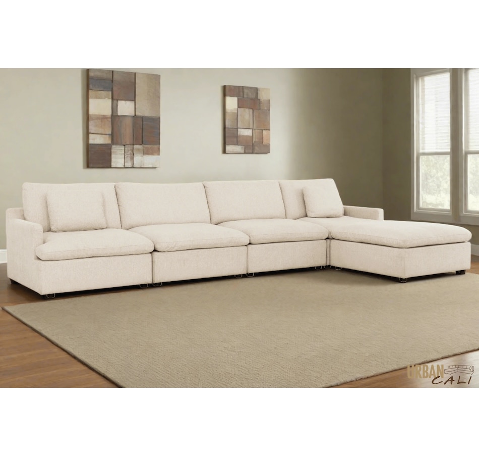 Image 908026_ST02.jpg, Product 908-026 / Price $3,359.99, Urban Cali Long Beach Large Modular Sectional Sofa with Ottoman from Urban Cali on TSC.ca's Home & Garden department