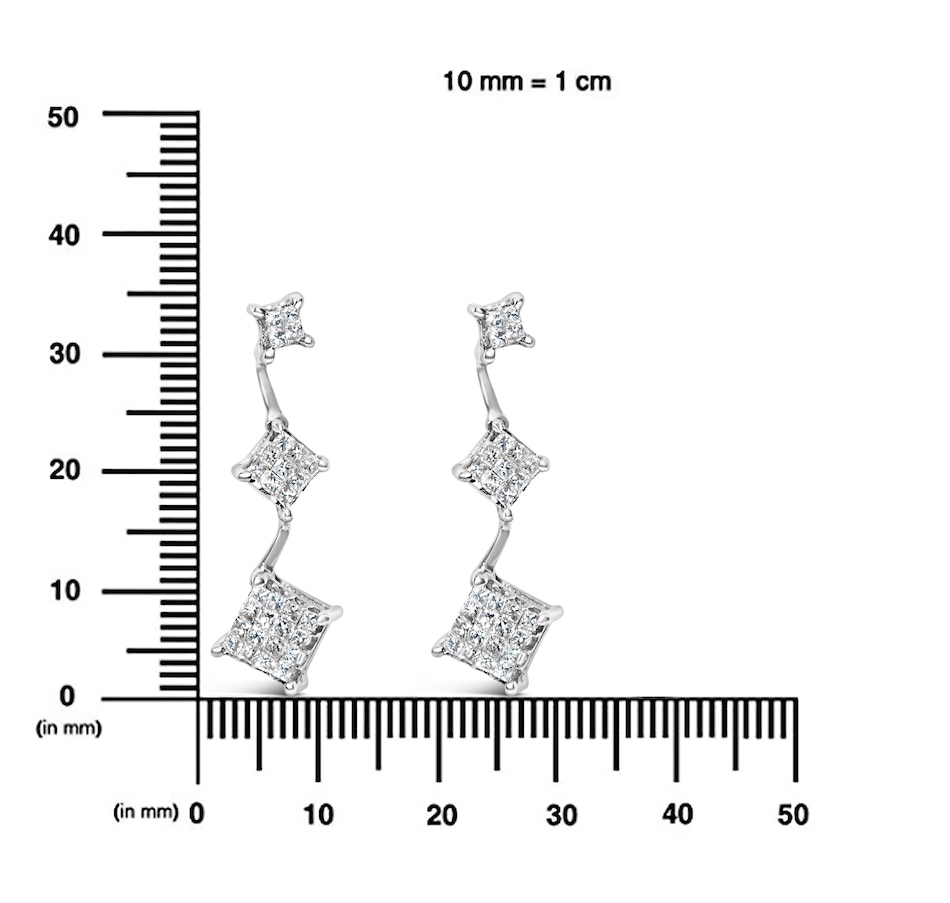 Image 908843_ALTMORE4.jpg, Product 908-843 / Price $4,786.00, 14K White Gold 1 cttw Princess Cut Diamond Earrings (G-H, VS1-VS2) from Haus of Brilliance on TSC.ca's Jewellery department