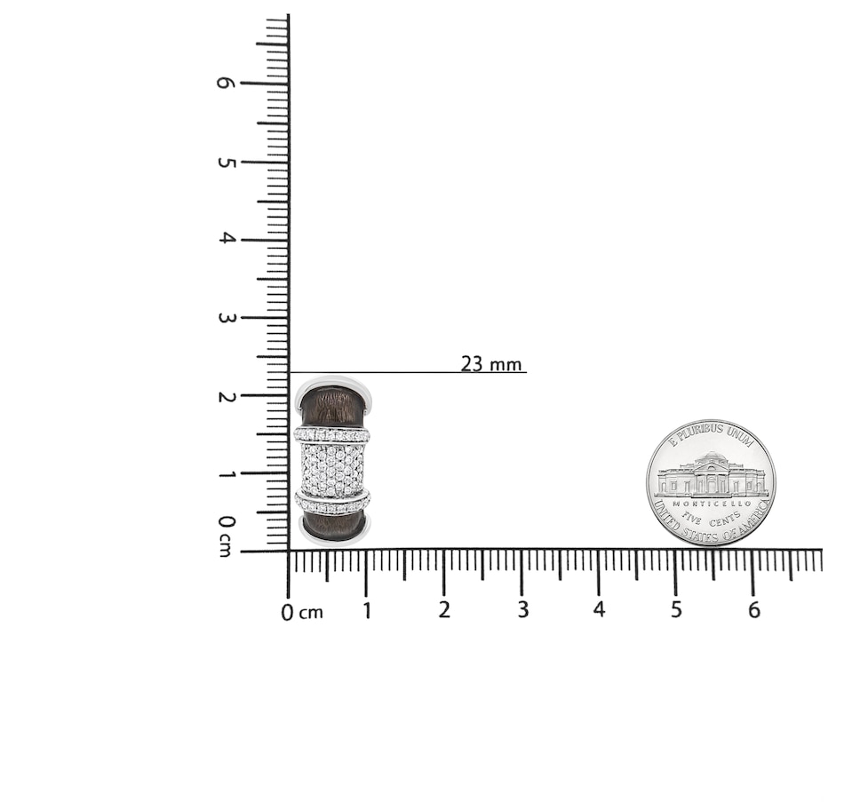 Image 908948_ALTMORE6.jpg, Product 908-948 / Price $11,104.00, 18K White Gold Flash Plated .925 Sterling Silver Clear Graphite Grey Enamel 5/8 Cttw Round Diamonds Huggie Hoop Earrings (F-G Color, VS1-VS2 Clarity) from Haus of Brilliance on TSC.ca's Jewellery department
