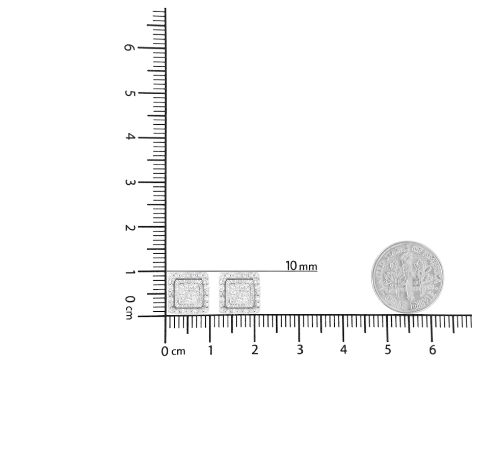 Image 908989_ALTMORE5.jpg, Product 908-989 / Price $1,873.00, 10K White Gold 1/2 cttw Invisible Set Princess-Cut Diamond Square Stud Earring (I-J Color, I1-I2 Clarity) from Haus of Brilliance on TSC.ca's Jewellery department