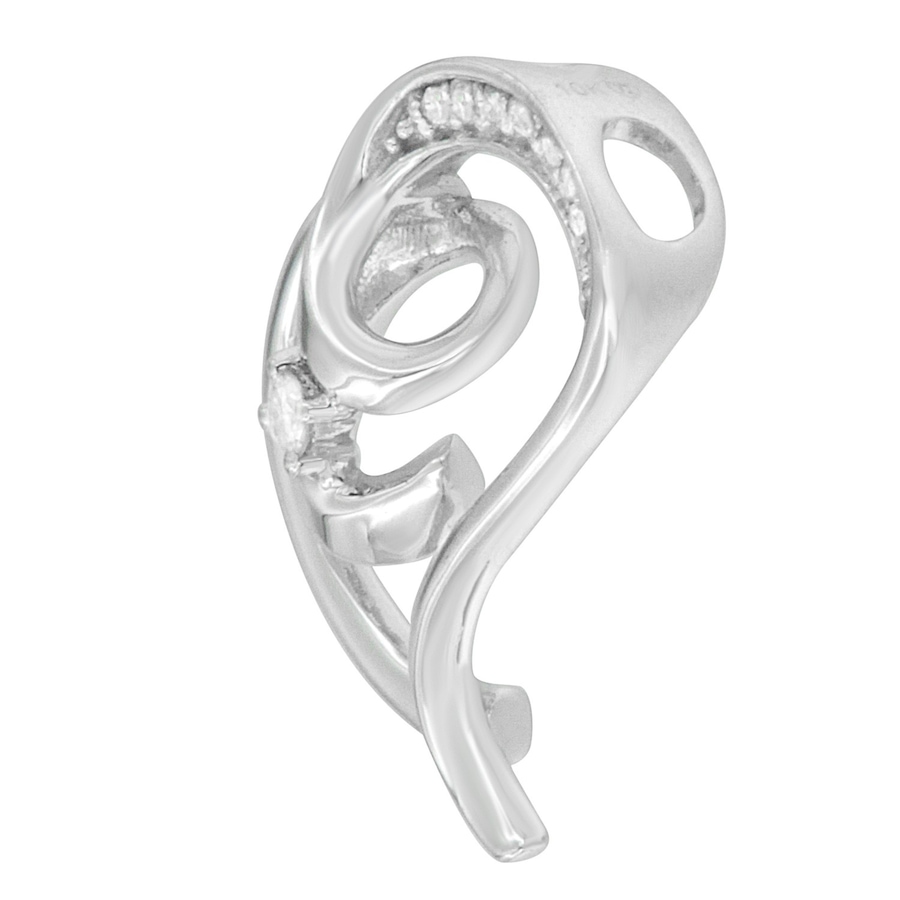 Image 908994_ALTMORE1.jpg, Product 908-994 / Price $1,689.00, 10K White Gold Diamond Accented Espira Open Spiral Twist Heart 'Rings of Love' 18" Pendant Necklace (J-K Color, I2-I3 Clarity) from Haus of Brilliance on TSC.ca's Jewellery department