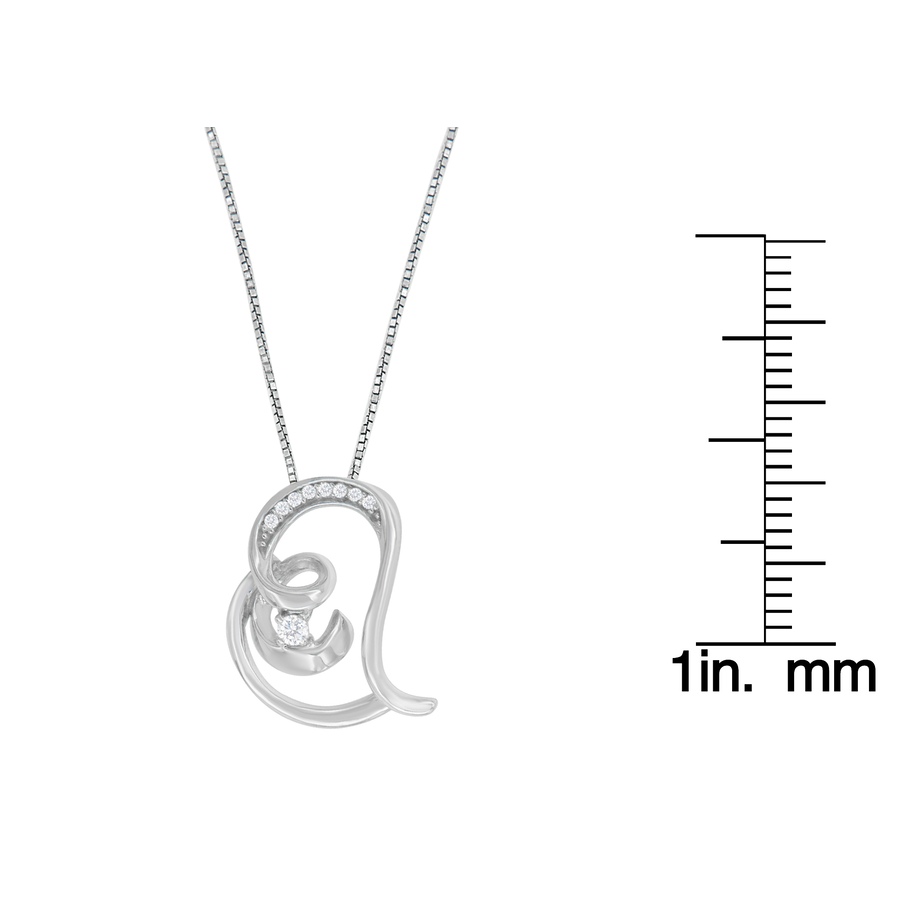 Image 908994_ALTMORE3.jpg, Product 908-994 / Price $1,689.00, 10K White Gold Diamond Accented Espira Open Spiral Twist Heart 'Rings of Love' 18" Pendant Necklace (J-K Color, I2-I3 Clarity) from Haus of Brilliance on TSC.ca's Jewellery department