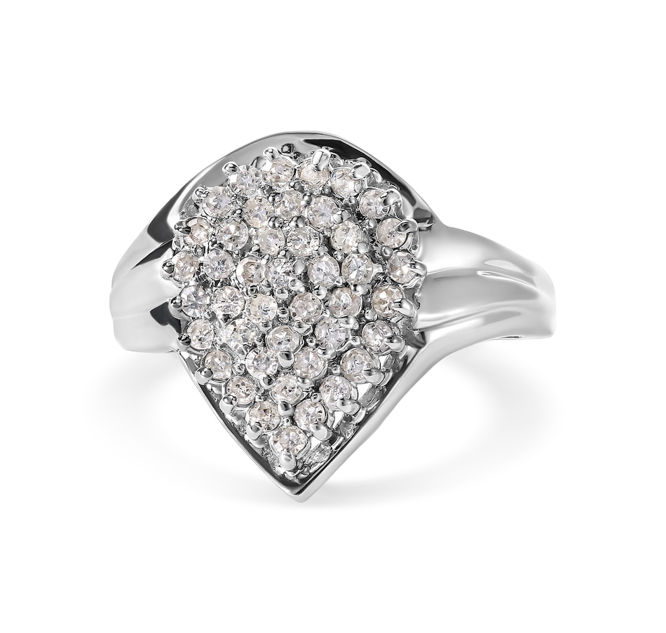 Image 909048.jpg, Product 909-048 / Price $3,256.00, 10K White Gold 1/2 Cttw Diamond Pear Shaped Cluster Ring (H-I Color, I1-I2 Clarity) - Ring Size 7 from Haus of Brilliance on TSC.ca's Jewellery department