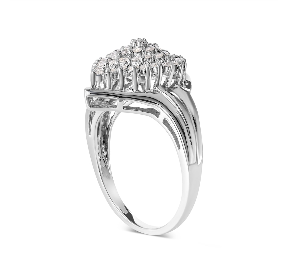 Image 909048_ALTMORE2.jpg, Product 909-048 / Price $3,256.00, 10K White Gold 1/2 Cttw Diamond Pear Shaped Cluster Ring (H-I Color, I1-I2 Clarity) - Ring Size 7 from Haus of Brilliance on TSC.ca's Jewellery department