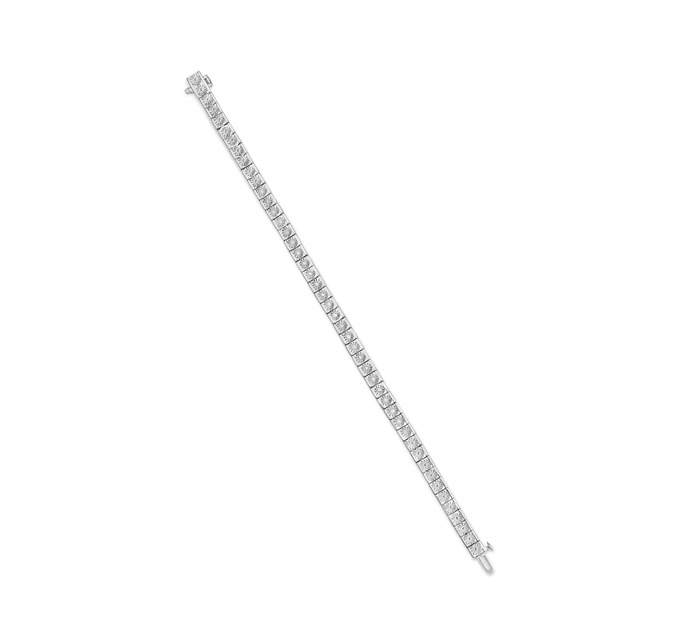 Image 909061_ALTMORE3.jpg, Product 909-061 / Price $1,580.00, .925 Sterling Silver 1/4 Cttw Miracle Set Diamond and Bead Link 7.25" Tennis Bracelet (I-J Color, I2-I3 Clarity) from Haus of Brilliance on TSC.ca's Jewellery department