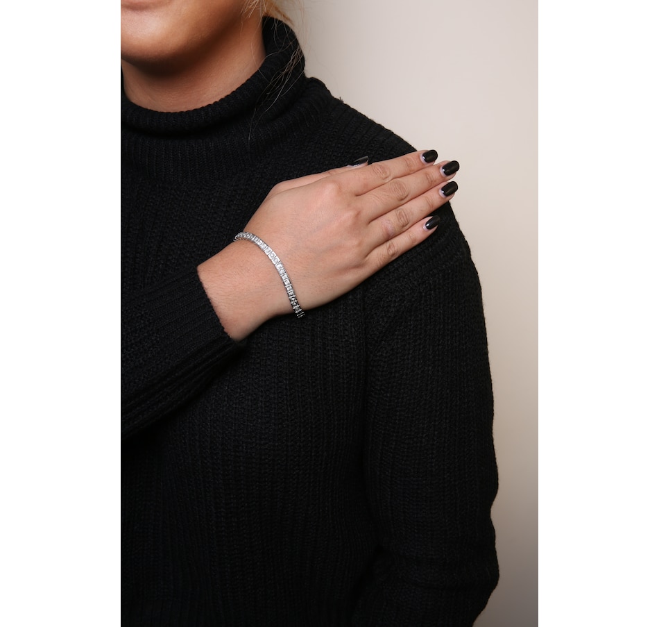 Image 909061_ALTMORE4.jpg, Product 909-061 / Price $1,580.00, .925 Sterling Silver 1/4 Cttw Miracle Set Diamond and Bead Link 7.25" Tennis Bracelet (I-J Color, I2-I3 Clarity) from Haus of Brilliance on TSC.ca's Jewellery department