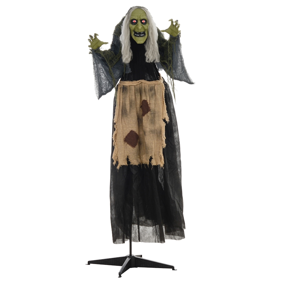 Image 912324.jpg, Product 912-324 / Price $79.99, Outsunny 47" Witch Halloween Decoration with Sound Activated Light Up Eyes from Outsunny on TSC.ca's Home & Garden department