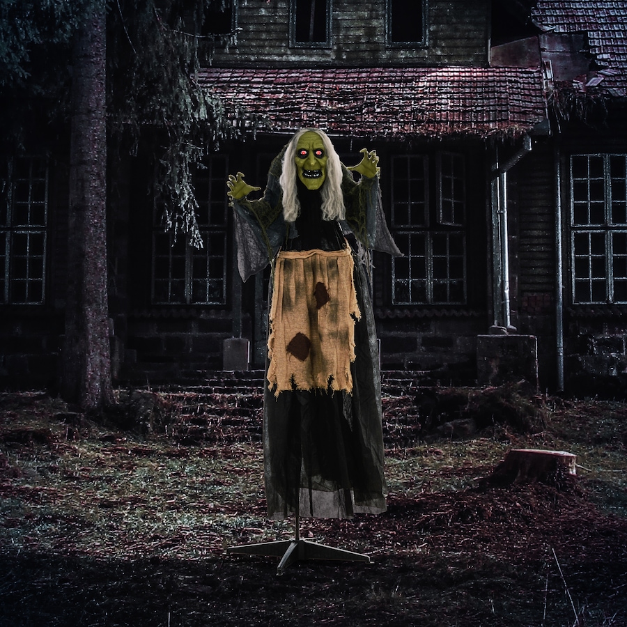 Image 912324_ALTMORE1.jpg, Product 912-324 / Price $79.99, Outsunny 47" Witch Halloween Decoration with Sound Activated Light Up Eyes from Outsunny on TSC.ca's Home & Garden department