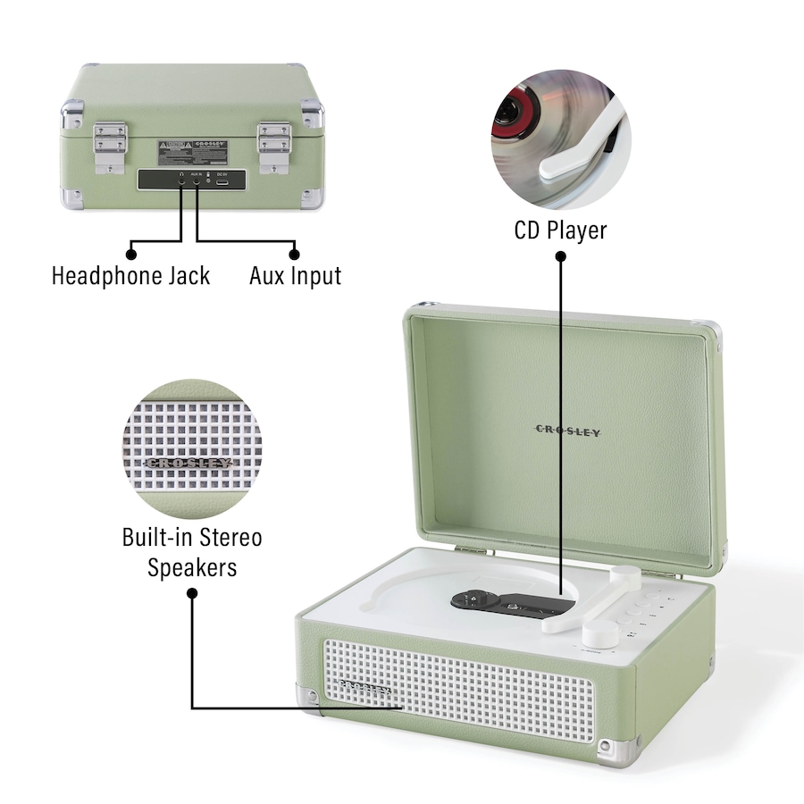 Image 912837_ALTMORE4.jpg, Product 912-837 / Price $149.99, Crosley CR3505A Cruiser Retro Portable CD Player with Stereo Bluetooth Speakers and FM Radio from Crosley on TSC.ca's Electronics department