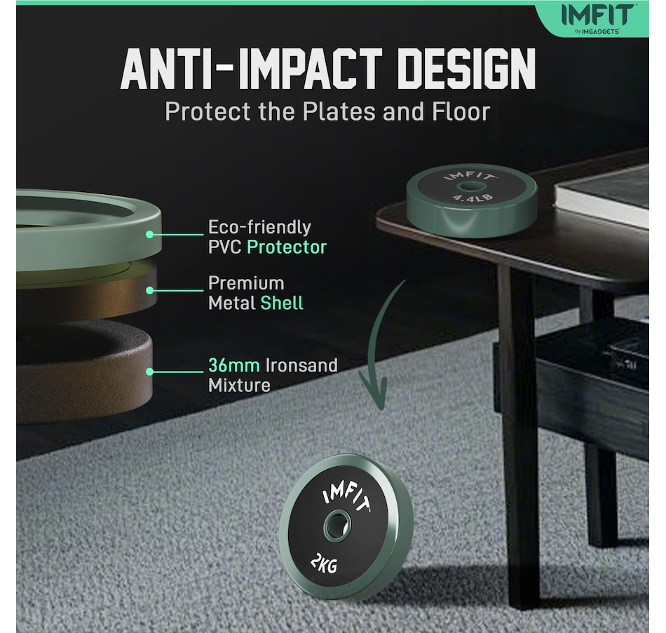 Image 913031_ALTMORE14.jpg, Product 913-031 / Price $119.99 - $259.99, IMFIT AIO Weight Adjustable Dumbbells (1.65 to 30 lbs) | Dumbbells, Barbells, Kettlebells, Push-Up Bars, Weight Plates for Full-Body Workout | Premium Weight set for Home Gym Fitness from IMFIT on TSC.ca's Health & Fitness department