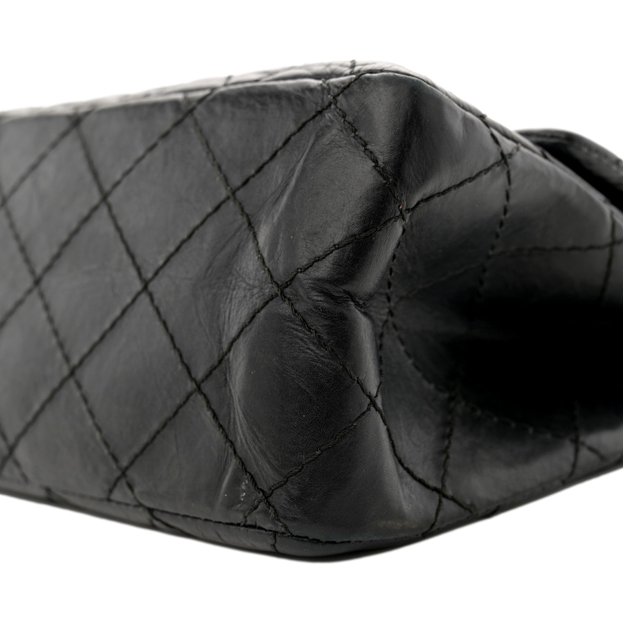 Image 913051_ALTMORE16.jpg, Product 913-051 / Price $7,791.00, Chanel 2.55 Reissue 225 Black Aged Calfskin Double Flap Bag Silver Chain (Pre-owned) from Chanel on TSC.ca's Fashion department