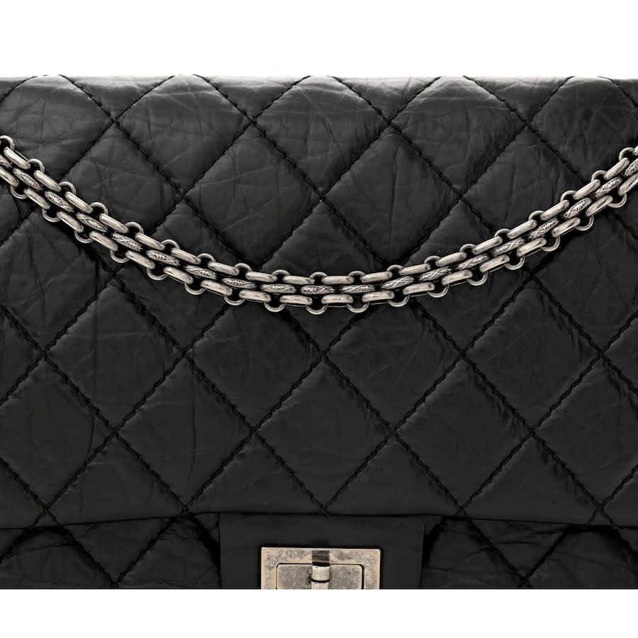 Image 913051_ALTMORE18.jpg, Product 913-051 / Price $7,791.00, Chanel 2.55 Reissue 225 Black Aged Calfskin Double Flap Bag Silver Chain (Pre-owned) from Chanel on TSC.ca's Fashion department
