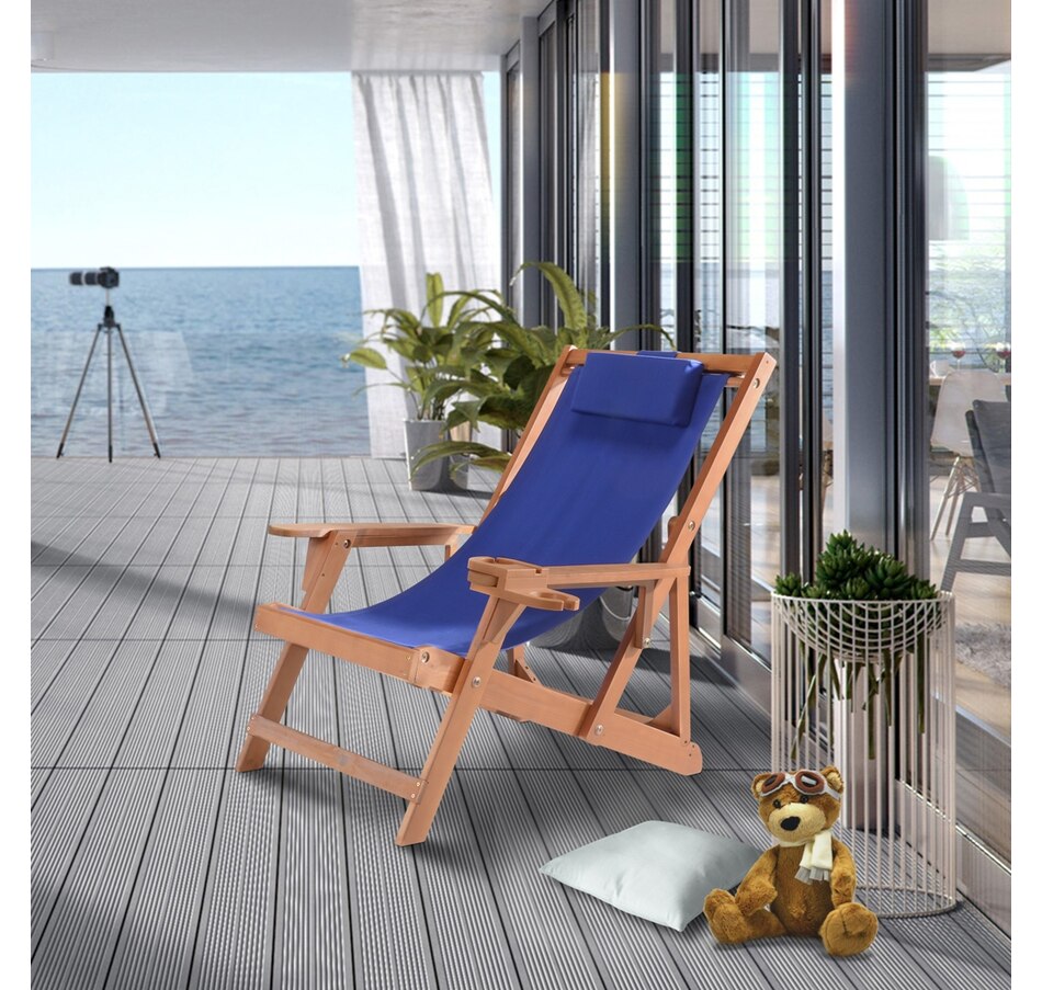 Image 913411_ALTMORE4.jpg, Product 913-411 / Price $469.00, Romantic Collection Canvas Sling Chairs with Cup and Wine Holder and end table from Jiallo on TSC.ca's Home & Garden department