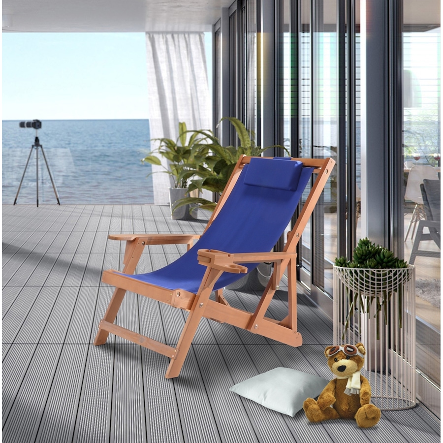 Image 913418_ALTMORE4.jpg, Product 913-418 / Price $269.00, Romantic Collection Canvas Sling Chair with Cup and Wine Holder and end table from Jiallo on TSC.ca's Home & Garden department