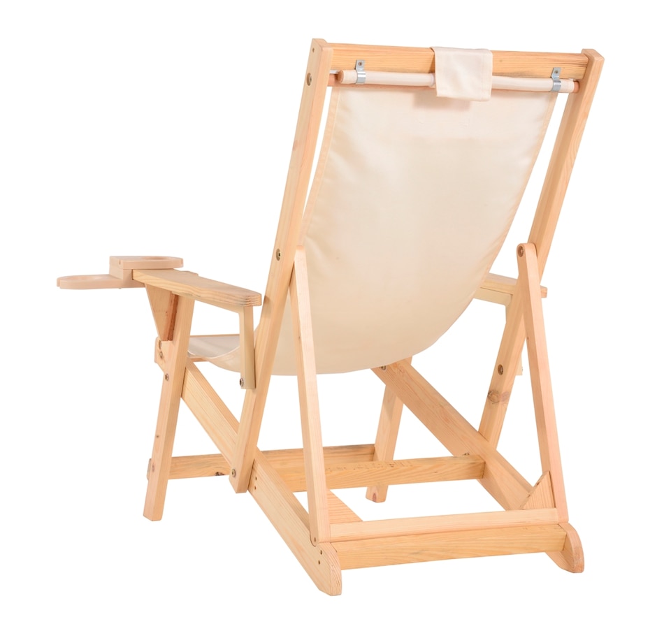 Image 913469_ALTMORE2.jpg, Product 913-469 / Price $269.00, Romantic Collection Canvas Sling Chair with Cup and Wine Holder and end table from Jiallo on TSC.ca's Home & Garden department