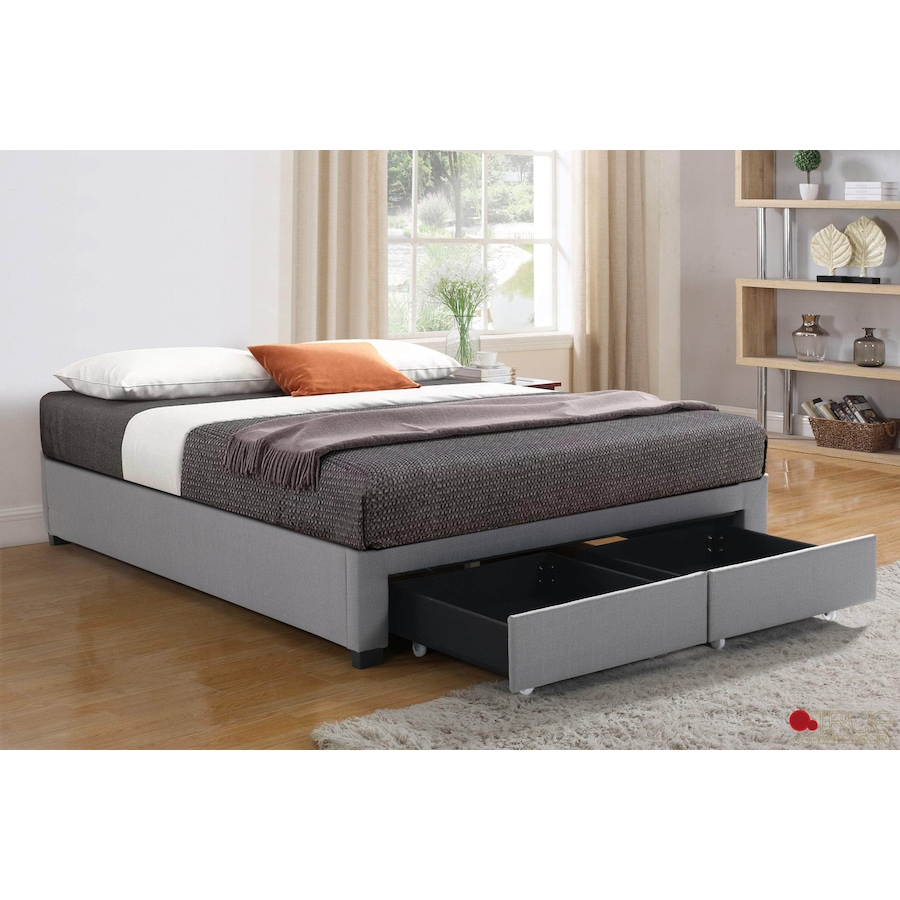 Image 913772.jpg, Product 913-772 / Price $699.99 - $839.99, True Contemporary EZ Base Foundation Grey Platform Bed with 2 Storage Drawers from True Contemporary on TSC.ca's Home & Garden department