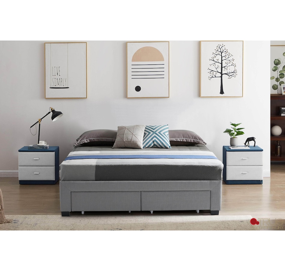Image 913772_ALTMORE1.jpg, Product 913-772 / Price $599.99 - $839.99, True Contemporary EZ Base Foundation Grey Platform Bed with 2 Storage Drawers from True Contemporary on TSC.ca's Home & Garden department