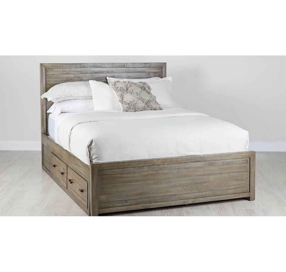 Image 913793.jpg, Product 913-793 / Price $1,569.99 - $1,679.99, Rustic Classics Whistler Reclaimed Wood Platform Bed with 4 Storage Drawers in Grey from Rustic Classics on TSC.ca's Home & Garden department
