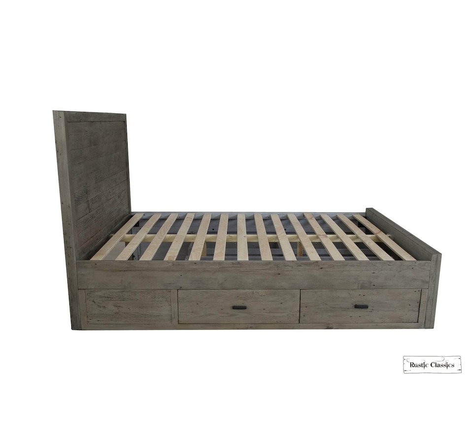 Image 913793_ALTMORE7.jpg, Product 913-793 / Price $1,569.99 - $1,679.99, Rustic Classics Whistler Reclaimed Wood Platform Bed with 4 Storage Drawers in Grey from Rustic Classics on TSC.ca's Home & Garden department