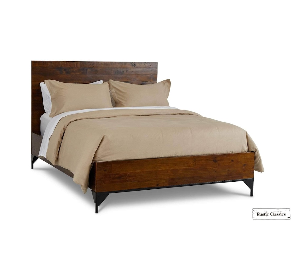 Image 913816_ALTMORE1.jpg, Product 913-816 / Price $1,199.99 - $1,459.99, Rustic Classics Blackcomb Reclaimed Wood and Metal Platform Bed in Coffee Bean from Rustic Classics on TSC.ca's Home & Garden department