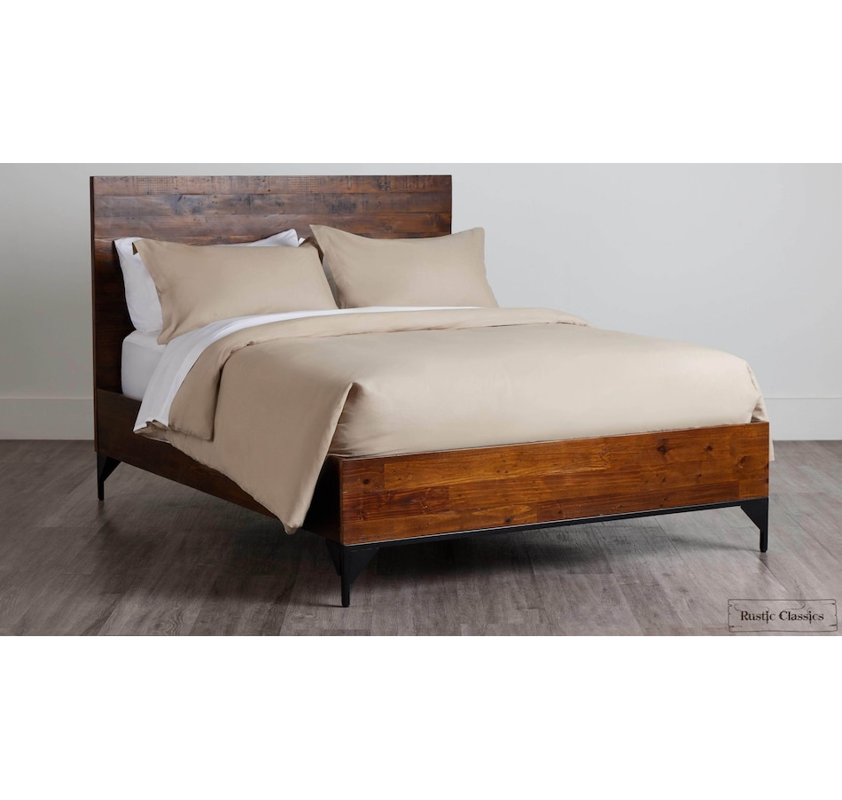 Image 913816_ALTMORE2.jpg, Product 913-816 / Price $1,199.99 - $1,459.99, Rustic Classics Blackcomb Reclaimed Wood and Metal Platform Bed in Coffee Bean from Rustic Classics on TSC.ca's Home & Garden department