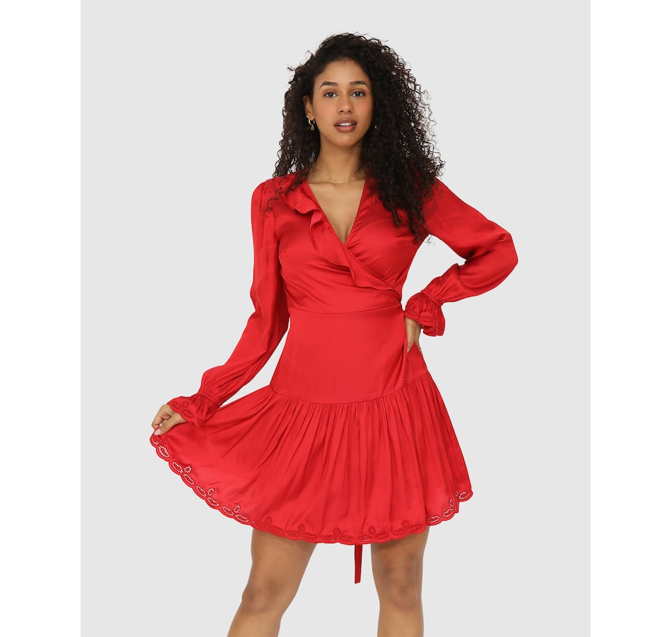 Image 914094_ALTMORE1.jpg, Product 914-094 / Price $99.98 - $199.95, belle & bloom Wild Flower Embroidered Wrap Dress from belle & bloom on TSC.ca's Fashion department