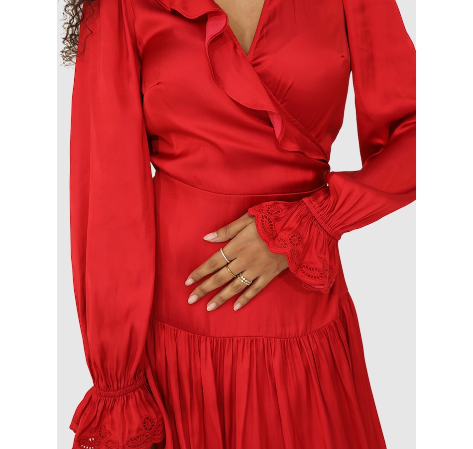 Image 914094_ALTMORE4.jpg, Product 914-094 / Price $99.98 - $199.95, belle & bloom Wild Flower Embroidered Wrap Dress from belle & bloom on TSC.ca's Fashion department