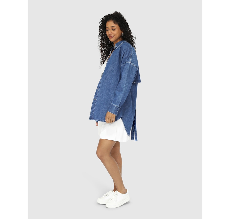 Image 914110_ALTMORE8.jpg, Product 914-110 / Price $59.98 - $104.96, Belle & Bloom Into Him Oversized Denim Shirt from belle & bloom on TSC.ca's Fashion department