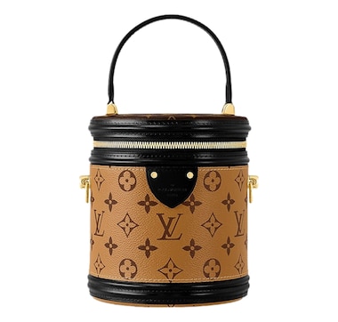 Louis Vuitton Cannes Reverse Monogram Black and Brown Bucket Bag (Pre-owned)