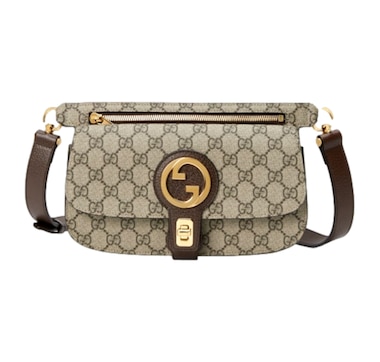 Gucci GG Supreme Blondie Canvas Belt Bag Brown Beige Size 110