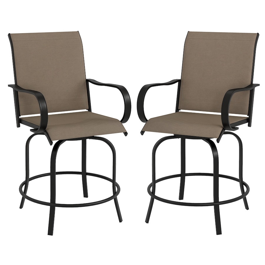 Image 916889.jpg, Product 916-889 / Price $205.99, Outsunny Outdoor Bar Stools Set of 2 w/ Armrests, Bar Height Chairs, Tan from Outsunny on TSC.ca's Home & Garden department