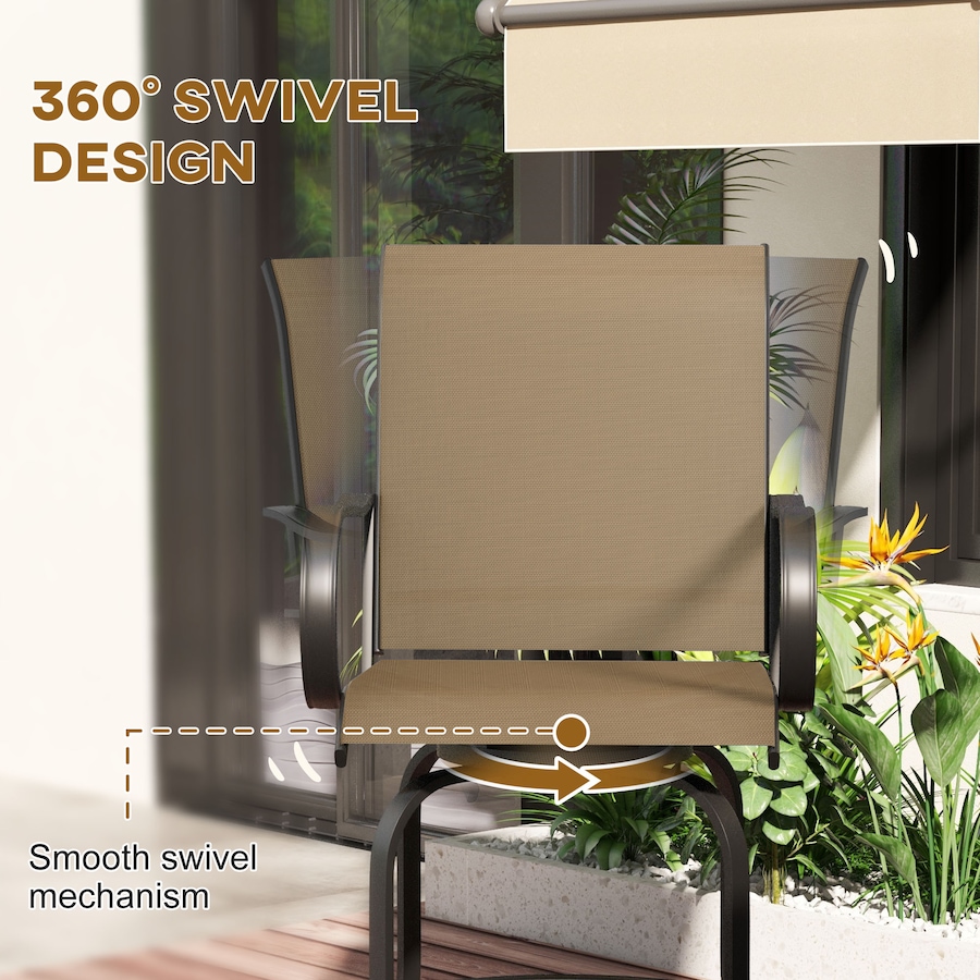 Image 916889_ALTMORE3.jpg, Product 916-889 / Price $205.99, Outsunny Outdoor Bar Stools Set of 2 w/ Armrests, Bar Height Chairs, Tan from Outsunny on TSC.ca's Home & Garden department