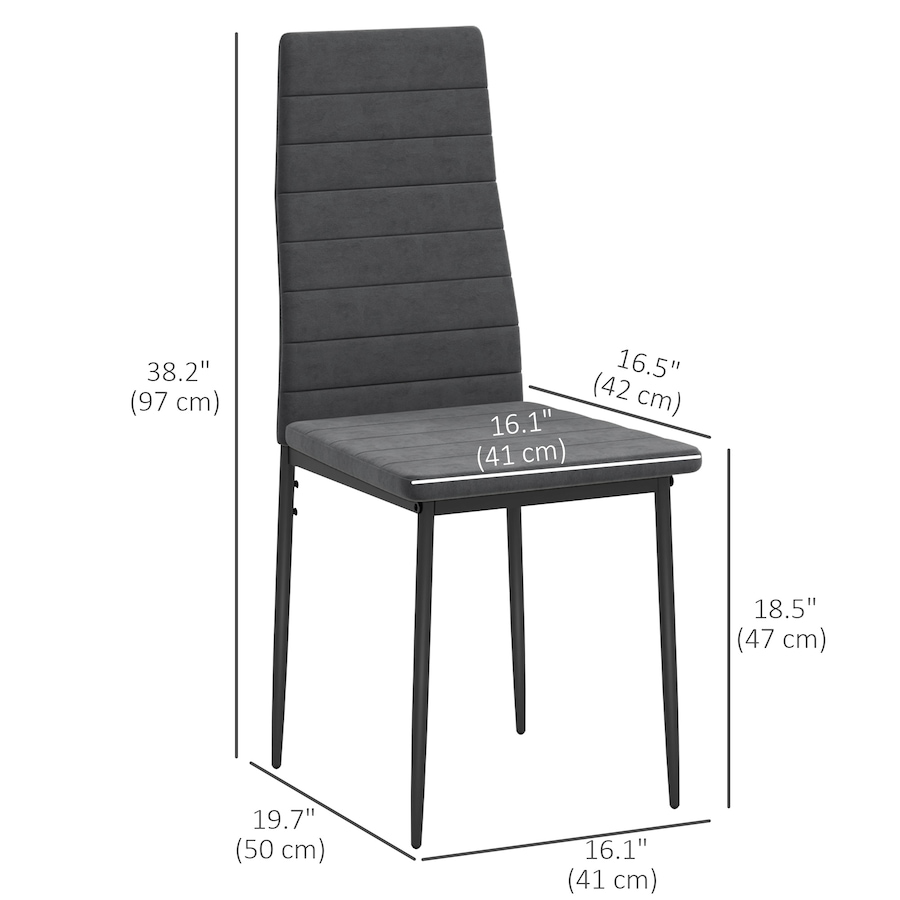 Image 916899_ALTMORE2.jpg, Product 916-899 / Price $129.99 - $144.19, HOMCOM Dining Chairs, Set of 4, Upholstered Accent Chairs from HOMCOM on TSC.ca's Home & Garden department