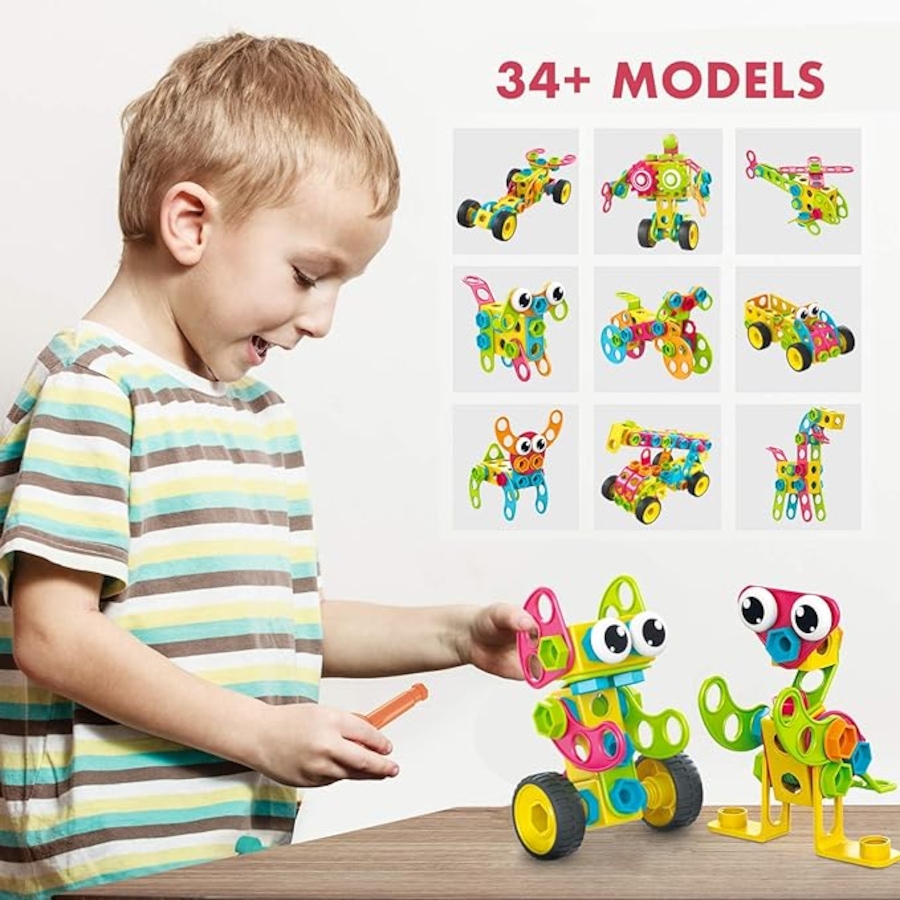 Image 916902_ALTMORE1.jpg, Product 916-902 / Price $41.99, Contixo ST3 Mega Mechanic 3D Building Block Set – 223-Piece STEM Construction Toy for Kids from Contixo on TSC.ca's Toys & Hobbies department