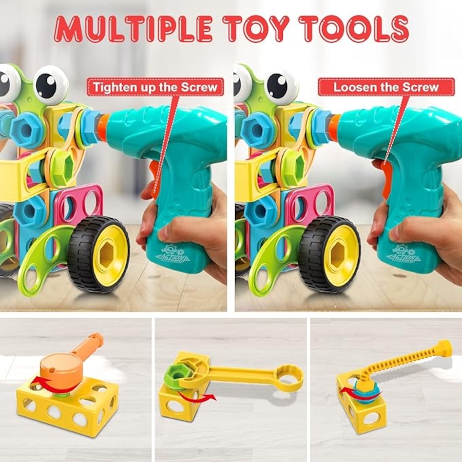 Image 916902_ALTMORE2.jpg, Product 916-902 / Price $41.99, Contixo ST3 Mega Mechanic 3D Building Block Set – 223-Piece STEM Construction Toy for Kids from Contixo on TSC.ca's Toys & Hobbies department